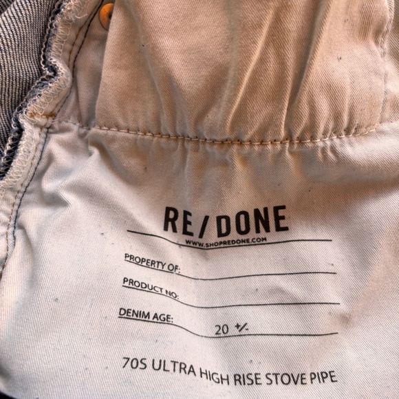 RE/DONE 70s Ultra High Rise Stove Pipe - Size 25 - Picture 4 of 5